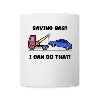 Tanken Auto Statement Energiespeicher Energie - Tasse - Weiß - Vorne