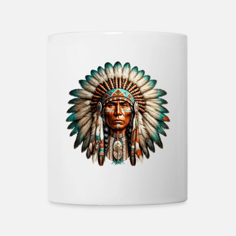Amérindien Peau rouge d’Amérique - Mug blanc - blanc