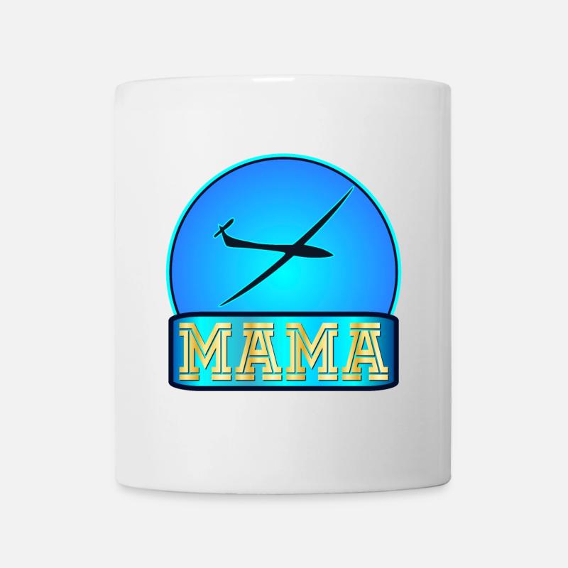 Segelfliegerin Pilotin MAMA - Tasse - Weiß