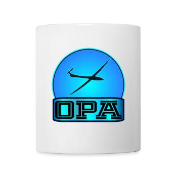 Großpapa werden - SEGELFLUGZEUG OPA - Tasse - Weiß - Vorne
