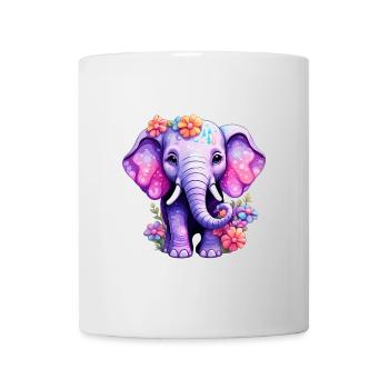 Elefant Elefanten Motiv - Tasse - Weiß - Vorne