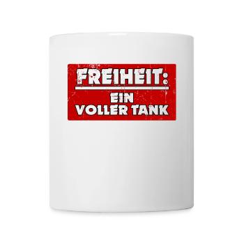Energiespeicher Tanken Statement Zapfsäule - Tasse - Weiß - Vorne