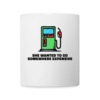 Tankstelle Tanken Statement Zapfsäule Energie - Tasse - Weiß - Vorne