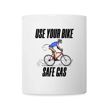 Fahrrad Energiespeicher Statement Tanken Energie - Tasse - Weiß - Vorne