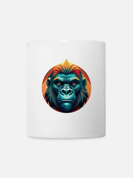 Stammes-Neon-Gorilla - Tasse - Weiß