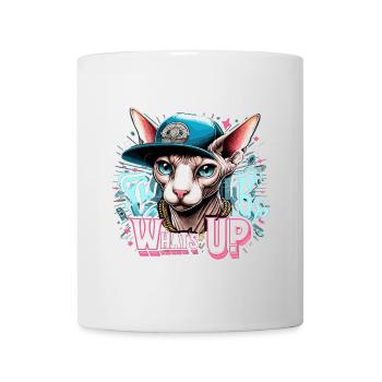 Sphynx Katze cool Was geht ab Hip Hop Geschenk - Tasse - Weiß - Vorne