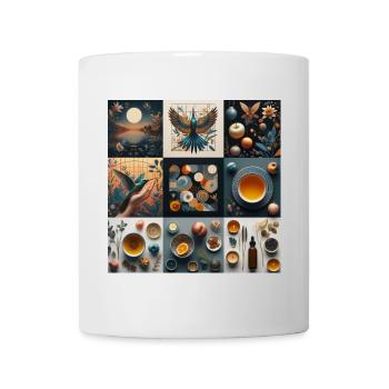 Collage, Natur und Leben - Tasse - Weiß - Vorne