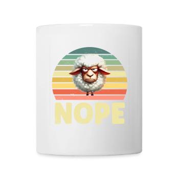 Lustiges Schaf - Tasse - Weiß - Vorne