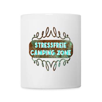 CAMPING - KEIN STRESS - Tasse - Weiß - Vorne