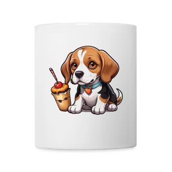 Gâteau Beagle Joy - Mug blanc - blanc - Devant