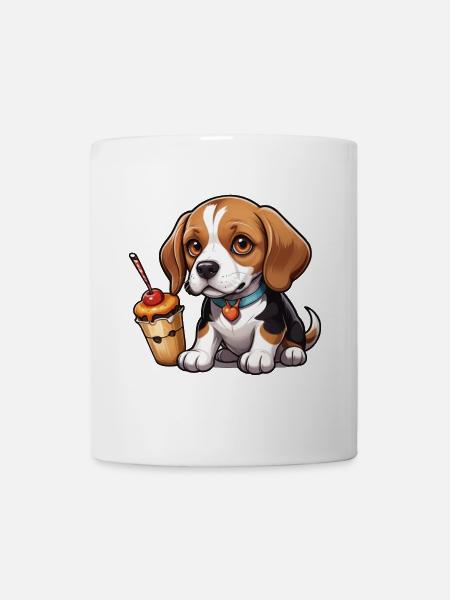 Beagle Cake Joy - Tasse - Weiß