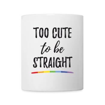 Mois de la fierté LGBT - Trop mignon pour être hétéro - Mug blanc - blanc - Devant