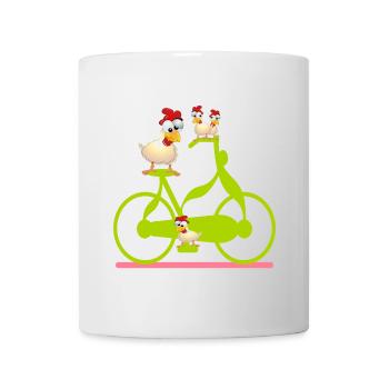 HÜHNERSTALL HÜHNER - FAHRRAD - Tasse - Weiß - Vorne