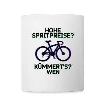 Refueling Bicycle Energy Statement Energy Storage - Mug - white - Front