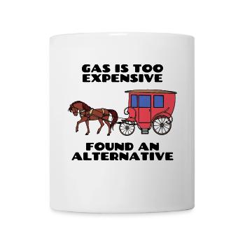 Tanken Cooler Spruch Energiespeicher Strom - Tasse - Weiß - Vorne