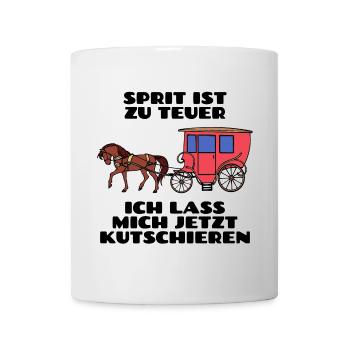 Tankstelle Benzin Diesel Tanken Statement Energie - Tasse - Weiß - Vorne