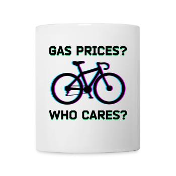 Vélo cool dicton faire le plein d’énergie électrique - Mug blanc - blanc - Devant