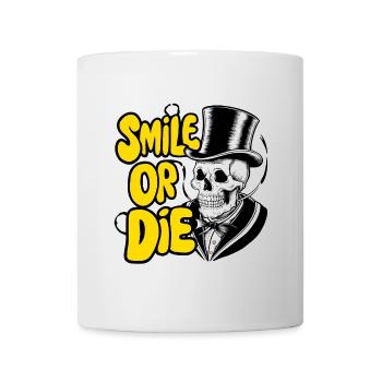 Squelette gothique avec chapeau et texte en couleur - Mug blanc - blanc - Devant