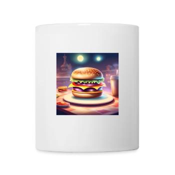 Burger, Hamburger, Fast Food - Tasse - Weiß - Vorne