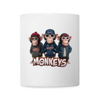 Monkeys 4 - Mug blanc - blanc - Devant