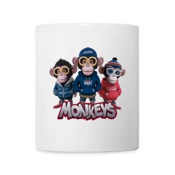Monkeys 5 - Mug blanc - blanc - Devant