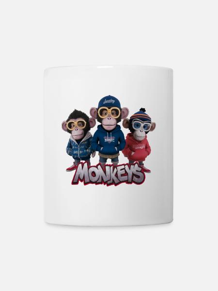 Monkeys 5 - Mug blanc - blanc