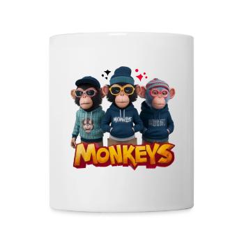 Monkeys 2 - Mug blanc - blanc - Devant