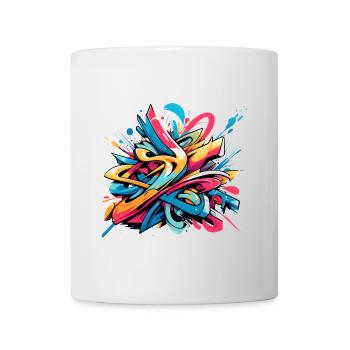 Cool Colorful Dynamic Graffiti Illustration - Mug - white - Front