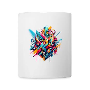 Cool Colorful Dynamic Graffiti Illustration - Mug - white - Front