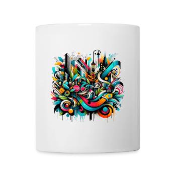 Dynamic Graffiti Illustration Urban Art - Mug - white - Front