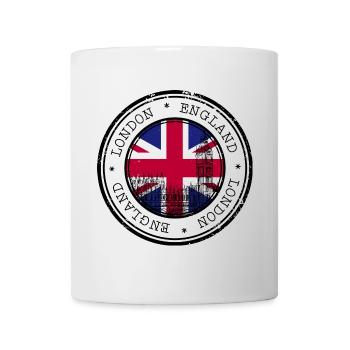 Insigne rond du drapeau de Londres - Mug blanc - blanc - Devant