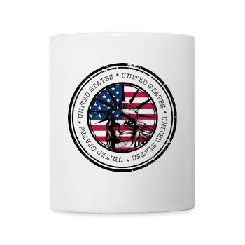 Liberty Flag Circle - Mug - white - Front