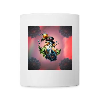 Pélican drôle avec chapeau steampunk - Mug blanc - blanc - Devant