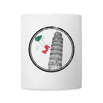 Italy Map Flag Colours - Mug - white - Front