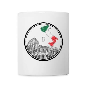Italy Map in Flag Colors - Mug - white - Front