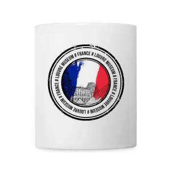 Paris Flag Circle: Louvre Sketch - Mug - white - Front