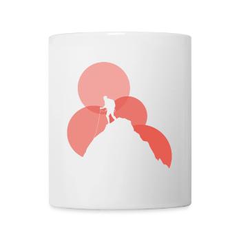 Kletterwand Berg Alpen - Tasse - Weiß - Vorne