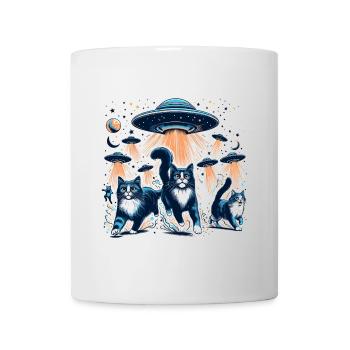 Cadeau de chats de chat Ufo Ufo extraterrestres - Mug blanc - blanc - Devant