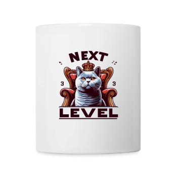 BKH Britisch Kurzhaar Blau Katze Königssessel - Tasse - Weiß - Vorne
