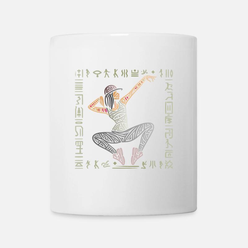 breakdance femme , danseuse hiphop motif egypte - Mug blanc - blanc