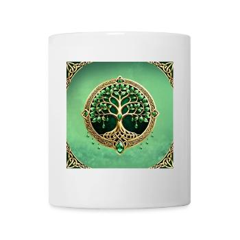 The tree of life with Celtic knots. - Mug - white - Front