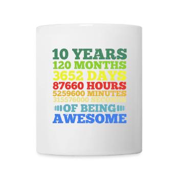 Ten Years of Being Awesome - Mug - white - Front