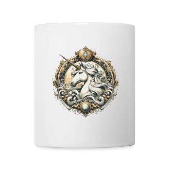 majestätisches Einhorn kunstvoll verziert - Tasse - Weiß - Vorne