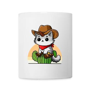 Chat-licorne Cowboy - Mug blanc - blanc - Devant