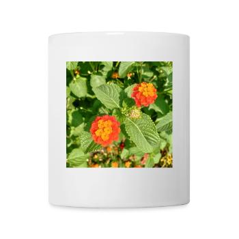 Blühender Garten – Farbenfrohe Stimmung - Tasse - Weiß - Vorne