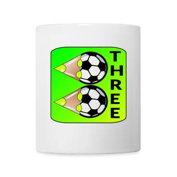 3rd Birthday - Soccer THREE - Mug - white - Front