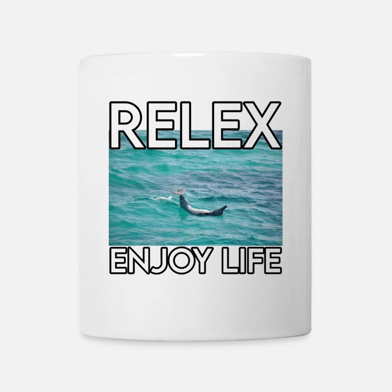 Relax am Meer – Lebensfreude - Tasse - Weiß