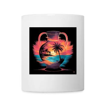 Tropical Sunset Vase - Mug blanc - blanc - Devant