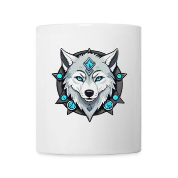 Loup de glace - Mug blanc - blanc - Devant