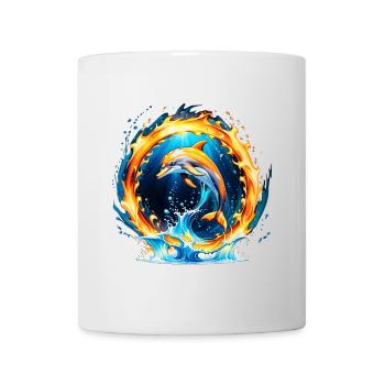 A fascinating interplay of fire and water. - Mug - white - Front